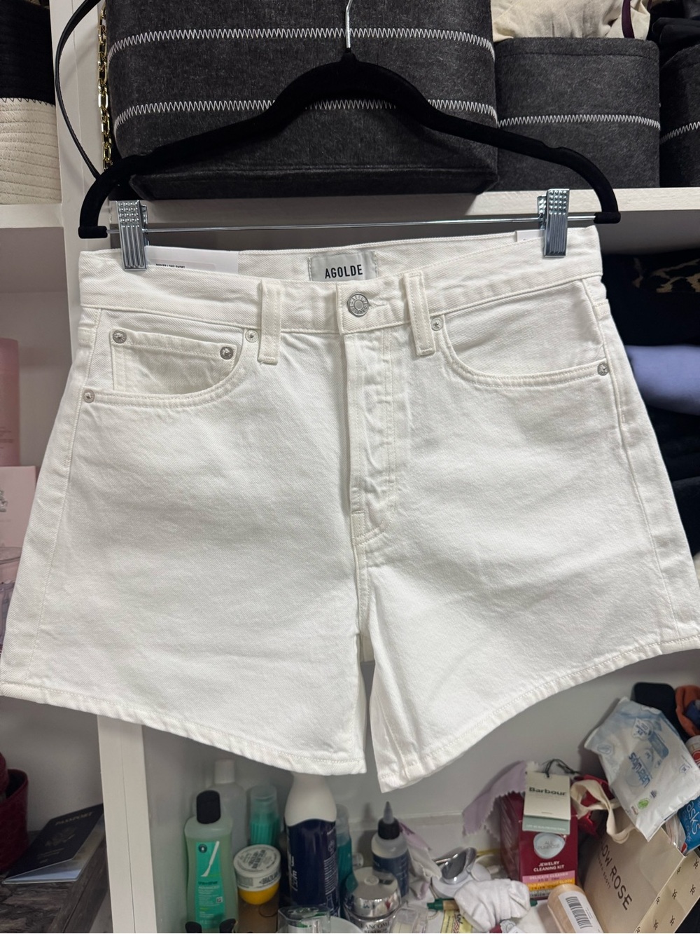 NWT AGOLDE Parker Long soft white size 26/ High Rise Premium - Picture 2 of 4